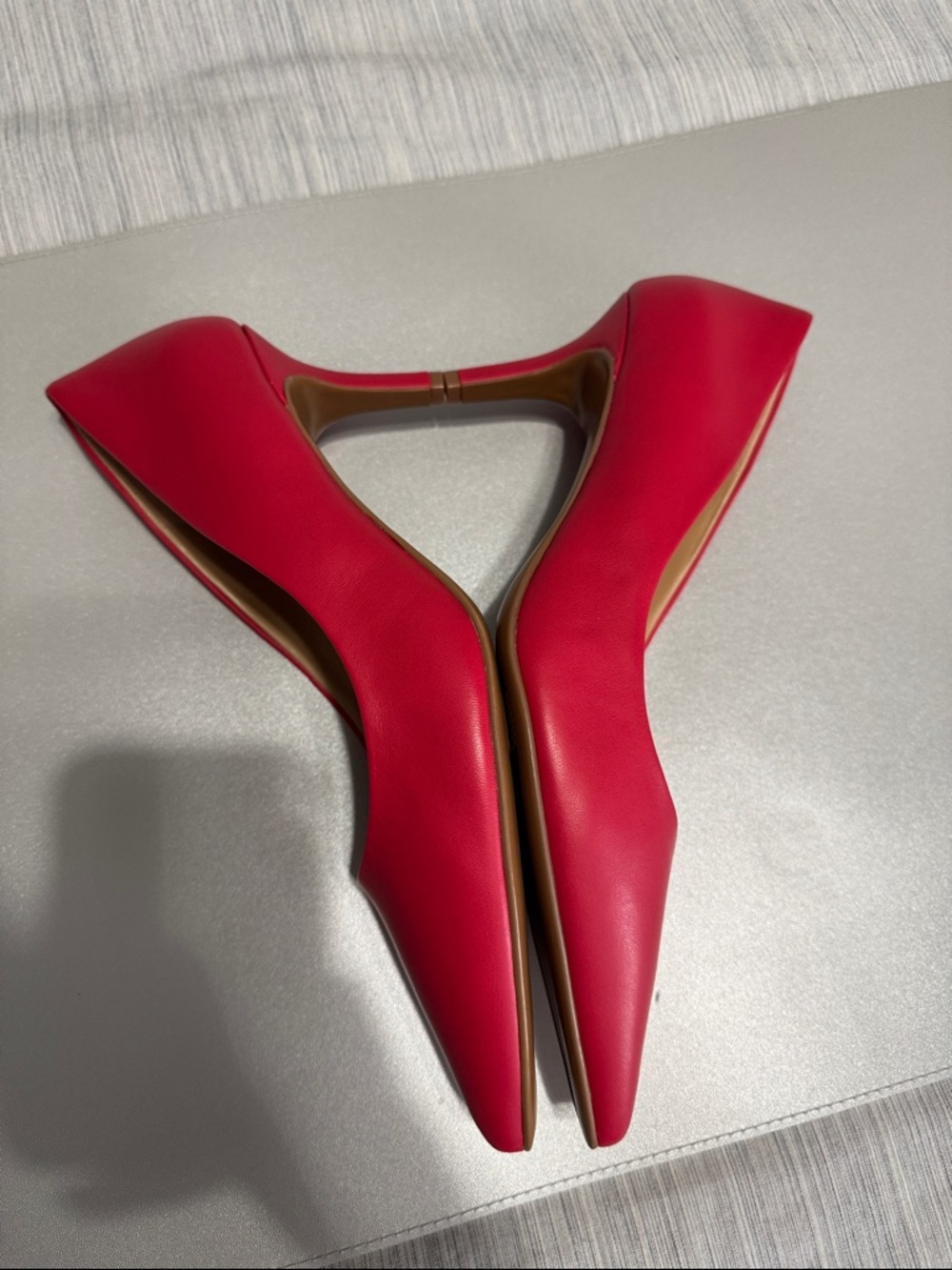12WW Double Wide Width Naturalizer Everly Red Pointed-Toe Mid Kitten Heel Pumps - Picture 8 of 10